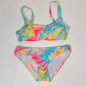 Xhileration Tie Dye Bikini Top and Bottom Swimsuit Size L